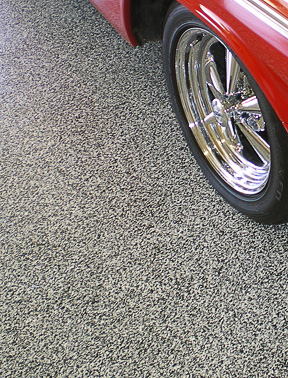 Granitex creates a textured floor. Great for carports!