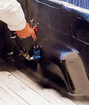Vortex Spray-on Liner is applied to prepared truck bed to protect from rust and look great.